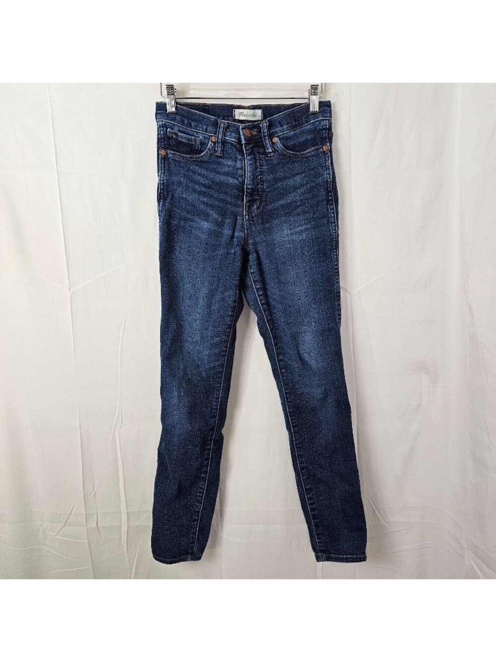 Madewell 10" High-Rise Skinny Jeans Womens 26 26x26.5 Dark Wash Denim Stretch